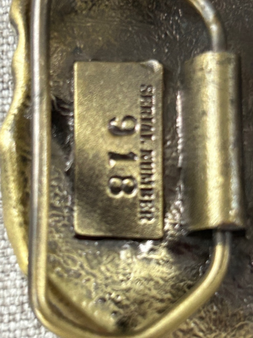 Bluegrass VTG 1982 USA BUCKLE CO banjo  Music Brass Tone Belt Buckle - Picture 4 of 5
